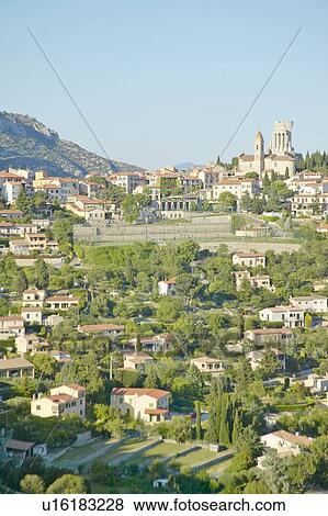 Stock Photo - Looking toward La Turbie. Fotosearch