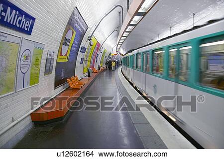 Picture - Metro Train, Paris, France. Fotosearch