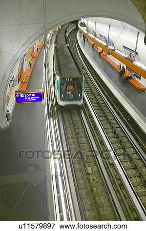 Metro Train, Paris, France View Large Photo Image Stock Photo - Metro Train, Paris, France. Fotosearch