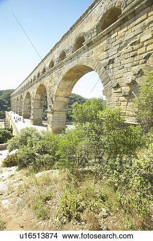 Picture - Pont du Gard, Nimes, France. Fotosearch