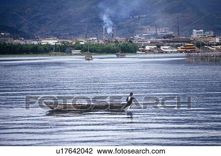 Fishing boat on Lake View Large Photo Image Stock Image - Fishing boat on Lake. Fotosearch