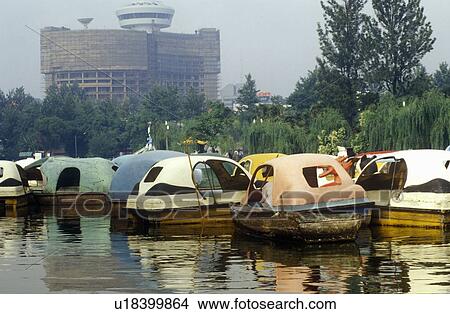 Picture - Paddle boats on Lake Greel. Fotosearch