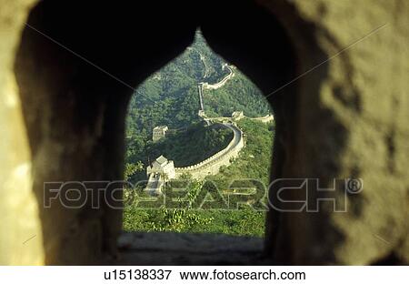 The Great Wall at Mutianyu View Large Photo Image Stock Photo - The Great Wall at Mutianyu. Fotosearch