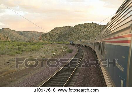 America train moving through landscape View Large Photo Image Stock Photo - America train moving through landscape. Fotosearch