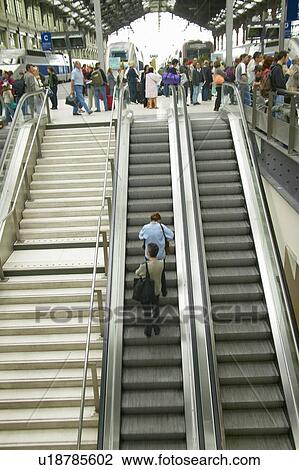 Escalator at the Metro Station View Large Photo Image Stock Image - Escalator at the Metro Station. Fotosearch