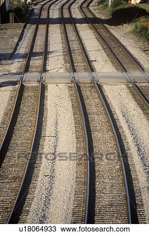 Railroad tracks View Large Photo Image Stock Image - Railroad tracks. Fotosearch