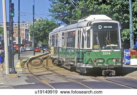 Stock Photo - Trolley Car, Boston, Massachusetts. Fotosearch