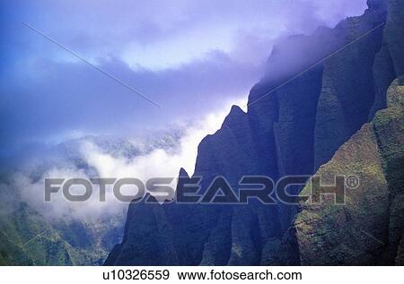Aerial View of Mountain Range, Kauai, Hawaii View Large Photo Image Stock Photo - Aerial View of Mountain Range, Kauai, Hawaii. Fotosearch