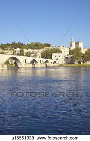 Le Pont St. Benezet and Palace of the Popes and Rhone River View Large Photo Image Stock Photo - Le Pont St. Benezet and Palace of the Popes and Rhone River. Fotosearch