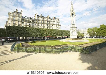 Park Across from Notre Dame Cathedral View Large Photo Image Stock Photography - Park Across from Notre Dame Cathedral. Fotosearch