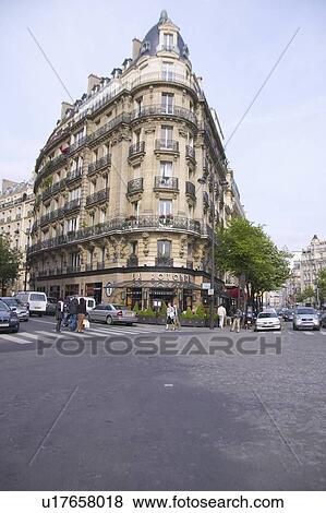 Stock Photo - Street corner, Paris, France. Fotosearch