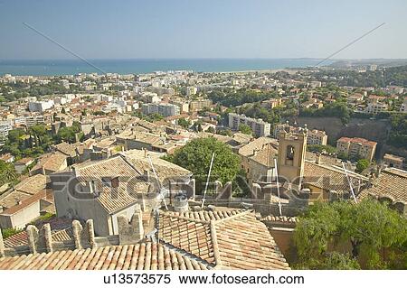 View from Chateau Grimaldi of Haut de Cagnes View Large Photo Image Stock Photography - View from Chateau Grimaldi of Haut de Cagnes. Fotosearch