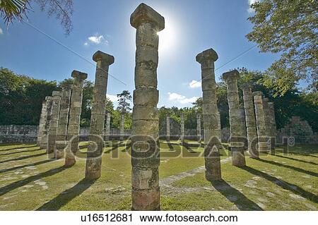 Columns at Chichen Itza, Mayan Ruins View Large Photo Image Stock Image - Columns at Chichen Itza, Mayan Ruins. Fotosearch