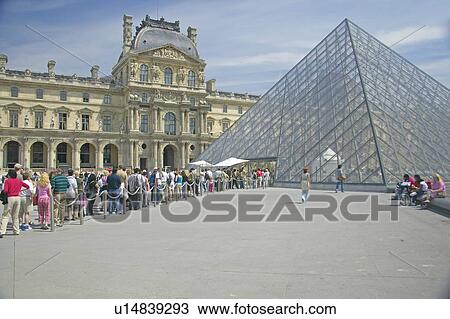 Stock Image - Exterior of the Louvre Museum, Paris, France. Fotosearch