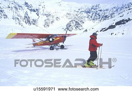 Glacier skiing in St. Elias National Park and Preserve View Large Photo Image Stock Image - Glacier skiing in St. Elias National Park and Preserve. Fotosearch
