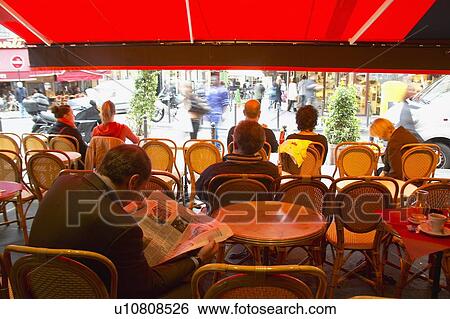 Stock Photograph - Outdoor Seating at café. Fotosearch