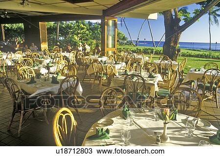 Stock Image - Restaurant By The Beach. Fotosearch