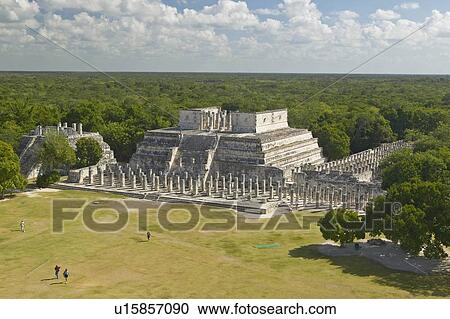 Temple of the Warriors out of jungle at Chichen-Itza View Large Photo Image Stock Image - Temple of the Warriors out of jungle at Chichen-Itza. Fotosearch