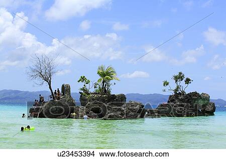 Picture - An islet in Boracay island. Fotosearch