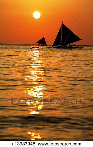 Boracay island at the sunset View Large Photo Image Stock Photo - Boracay island at the sunset. Fotosearch