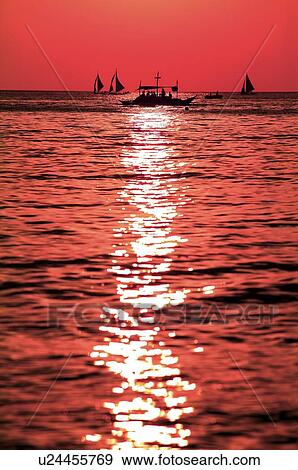 Boracay island at the sunset View Large Photo Image Stock Photo - Boracay island at the sunset. Fotosearch