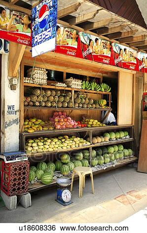Stock Photograph - Fruits on sale. Fotosearch