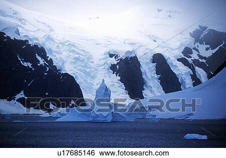 Stock Photograph - Glaciers and icebergs, Antarctica. Fotosearch