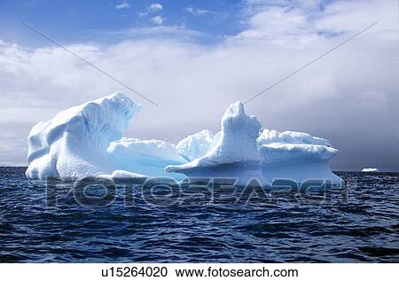 Stock Image - Icebergs in Antarctica. Fotosearch