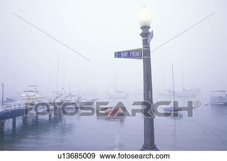 Fog on the bay front, Balboa Island View Large Photo Image Stock Photo - Fog on the bay front, Balboa Island. Fotosearch