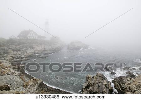 Fog shrouds the Lighthouse View Large Photo Image Stock Photograph - Fog shrouds the Lighthouse. Fotosearch