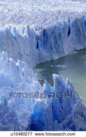Icy formations of Perito Moreno Glacier at Canal de Tempanos in Parque Nacional Las Glaciares near El Calafate View Large Photo Image Stock Photo - Icy formations of Perito Moreno Glacier at Canal de Tempanos in Parque Nacional Las Glaciares near El Calafate. Fotosearch