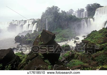 Iguazu Waterfalls in Parque Nacional Iguazu View Large Photo Image Stock Image - Iguazu Waterfalls in Parque Nacional Iguazu. Fotosearch