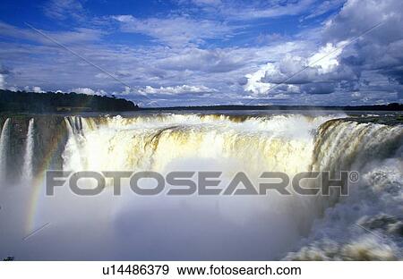 Iguazu Waterfalls in Parque Nacional Iguazu, Garganto del Diablo Salto Union View Large Photo Image Stock Photo - Iguazu Waterfalls in Parque Nacional Iguazu, Garganto del Diablo Salto Union. Fotosearch