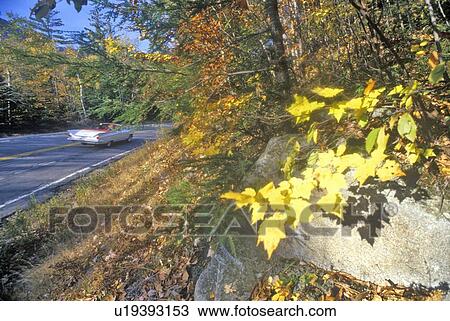 Stock Image - Kancamagus Pass in the White Mountains in Autumn. Fotosearch