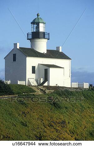 Lighthouse at Cabrillo National Monument in Point Loma View Large Photo Image Picture - Lighthouse at Cabrillo National Monument in Point Loma. Fotosearch