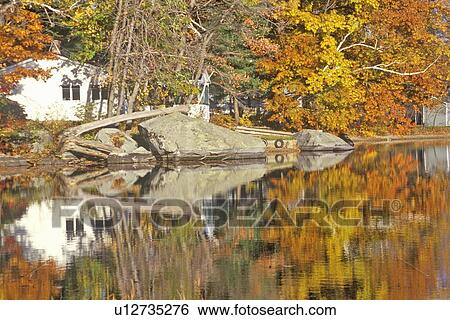 Stock Photograph - Mount Sunapee State Park in Autumn. Fotosearch