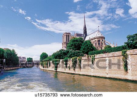 Stock Image - developed, bridge, reflection, city location, river, majestic, outdoor. Fotosearch