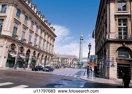 Stock Image - monument, grand, travel, building, european, lamp posts, structure. Fotosearch