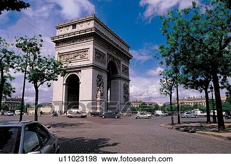 Stock Photo - travel, triumphe, french, ancient, artwork, street, landmark. Fotosearch