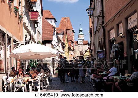 Stock Photo - chair, construct, market place, built, market, establishments. Fotosearch