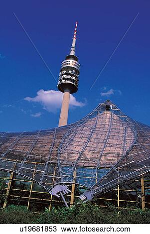 Stock Image - glass, high rise, modernization, dawn, scene, outdoor, sky. Fotosearch