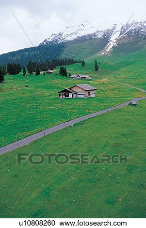 Stock Image - cabin, climate, clouds, cloudy. Fotosearch