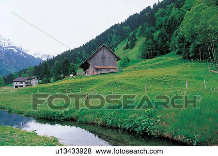 Stock Photo - cabin, climate, clouds, cloudy. Fotosearch