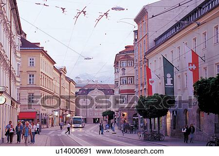 Stock Image - facade, way, city, arches, europe, homes, appearance. Fotosearch