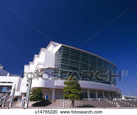 Stock Image -  the Pacifico Yokohama, an International Conference Arena, Front View, Yokohama City, Kanagawa Prefecture, Japan. Fotosearch