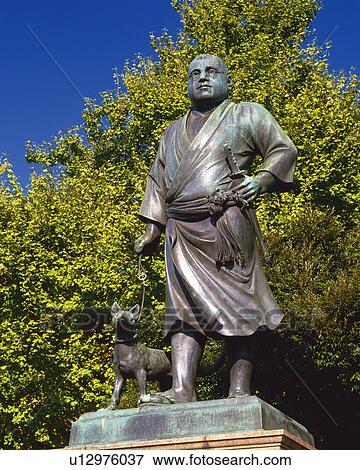 Stock Photo - Bronze statue of takamori Sigo. Fotosearch