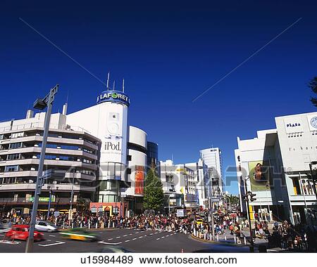 Stock Photo - Intersection, Jingu. Fotosearch