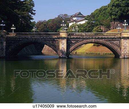 Stock Photo - The Imperial Palace Plaza, Niju-bashi. Fotosearch
