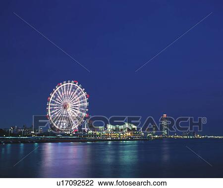 Stock Image - Tempozan Market Place, night. Fotosearch