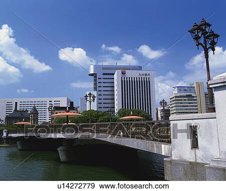 Stock Photo - Fukuhaku Deaibashi in Fukuoka. Fotosearch
